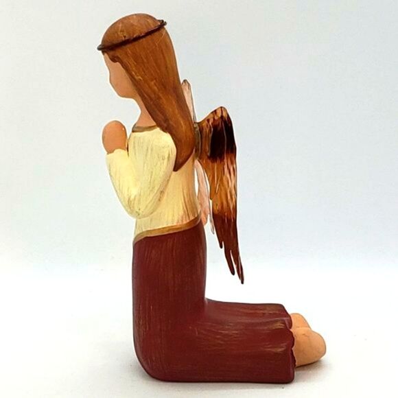 Gentle Souls Handcrafted 2006 The Blessing Copper Winged Angel Figurine - Picture 4 of 10